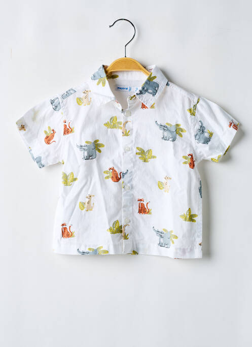 Cămașă cu mâneci scurte alb MAYORAL băiat