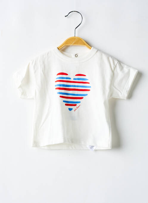 Tricou alb PETIT BATEAU fată