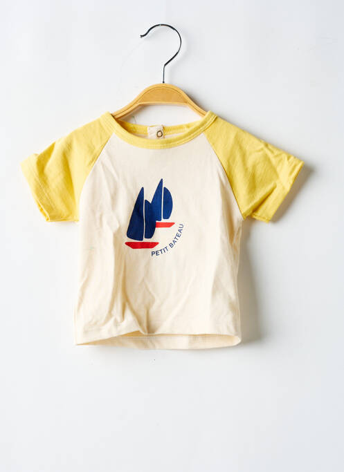 Tricou galben PETIT BATEAU băiat