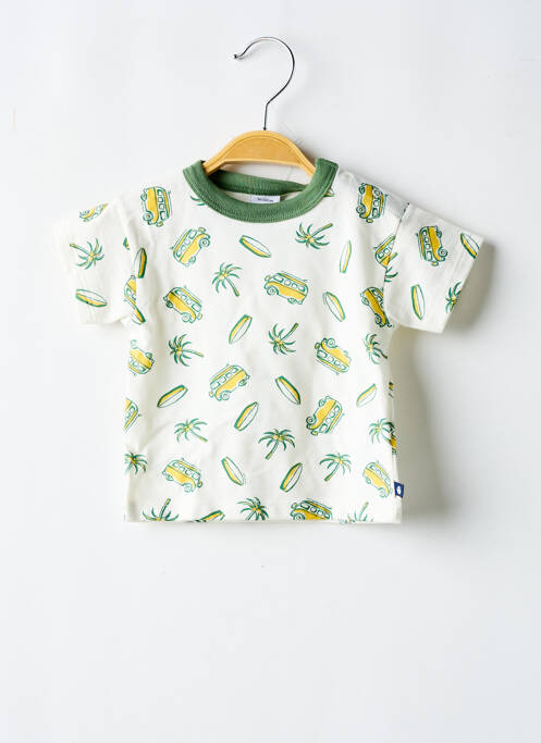 Tricou alb PETIT BATEAU băiat