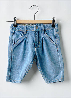 Bermudă țesătură denim albastru PETIT BATEAU băiat