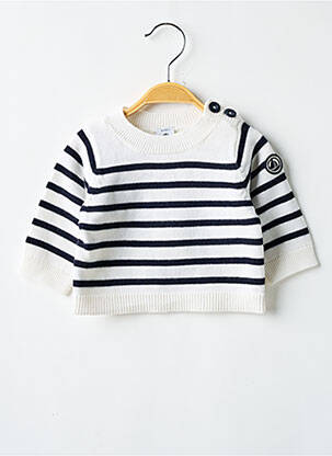Pulover guler rotund mâneci lungi albastru PETIT BATEAU copil