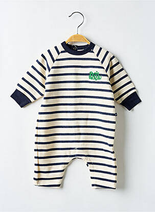 Salopetă-pantalon mâneci lungi mâneci lungi albastru PETIT BATEAU băiat