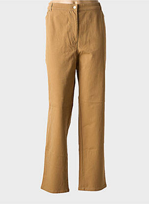 Pantalon drept elasticitate mărime normală maro GARDEUR femeie