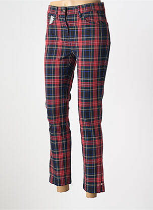 Pantalon slim țesătură poplin mărime normală roșu ZERRES femeie