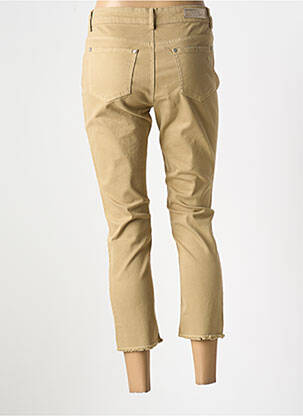 Pantalon slim țesătură poplin mărime normală bej SIGNE NATURE femeie