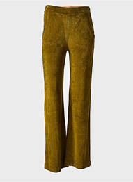 Pantalon drept elasticitate mărime normală verde MAJESTIC FILATURES femeie