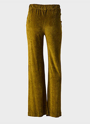 Pantalon drept elasticitate mărime normală verde MAJESTIC FILATURES femeie