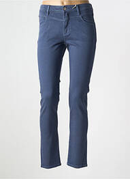 Pantalon slim țesătură poplin mărime normală albastru S.OLIVER femeie