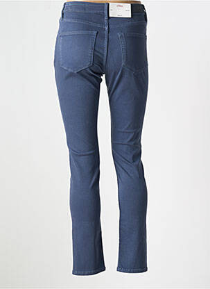 Pantalon slim țesătură poplin mărime normală albastru S.OLIVER femeie