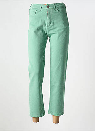 Blugi cu croială dreaptă verde SKFK femeie