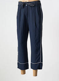 Pantalon 7/8 țesătură poplin mărime normală albastru BETTY BARCLAY femme