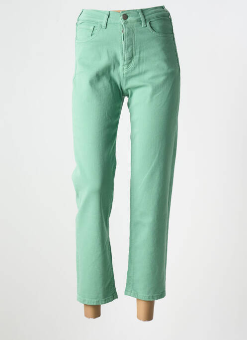 Blugi cu croială dreaptă verde SKFK femeie