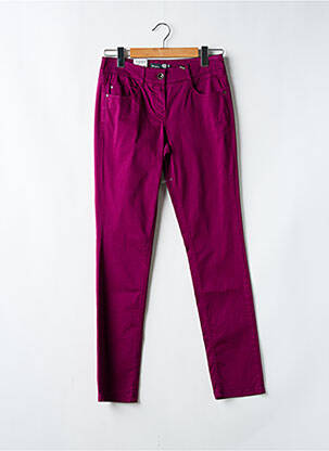 Pantalon slim țesătură poplin mărime normală violet ATELIER GARDEUR femeie