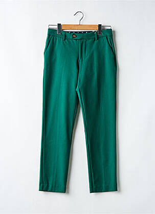 Pantalon chino țesătură poplin mărime normală verde KANOPE femeie