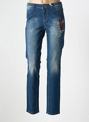 Blugi cu croială slim albastru TAIFUN femeie