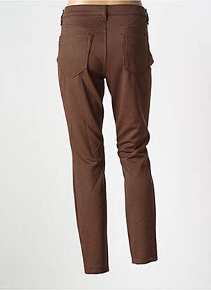 Pantalon slim țesătură poplin mărime normală maro GARDEUR femeie
