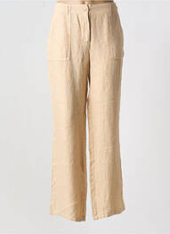 Pantalon drept țesătură crep mărime normală bej SIGNE NATURE femme