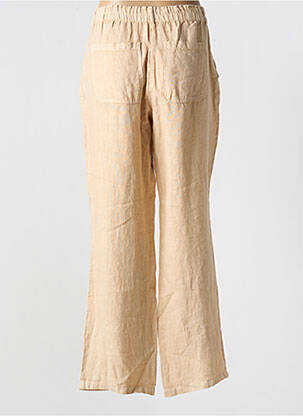 Pantalon drept închidere cu fermoar sub clapetă cu nasturi mărime normală bej SIGNE NATURE femeie