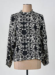 Cămașă imprimeu floral mâneci lungi negru ICHI femme