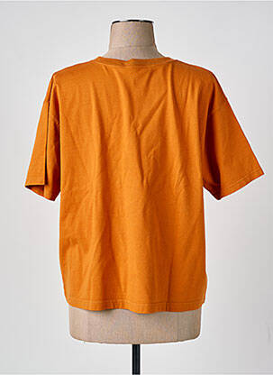 Tricou croială dreaptă mâneci scurte portocalie AMERICAN VINTAGE femeie