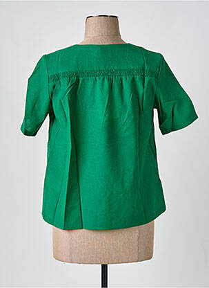 Bluză țesătură crep mâneci scurte verde GRACE & MILA femeie
