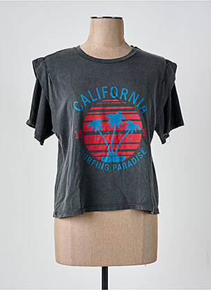 Tricou gri PIECES femeie