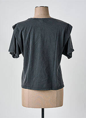 Tricou croială dreaptă mâneci scurte gri PIECES femeie