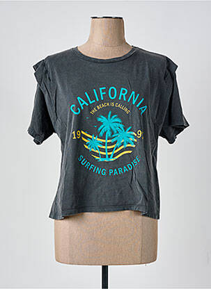 Tricou gri PIECES femeie