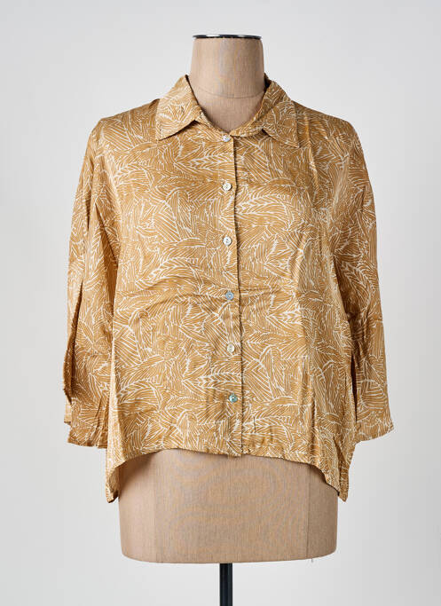 Cămașă închidere cu nasturi pe față mâneci 3/4 bej PAKO LITTO femme