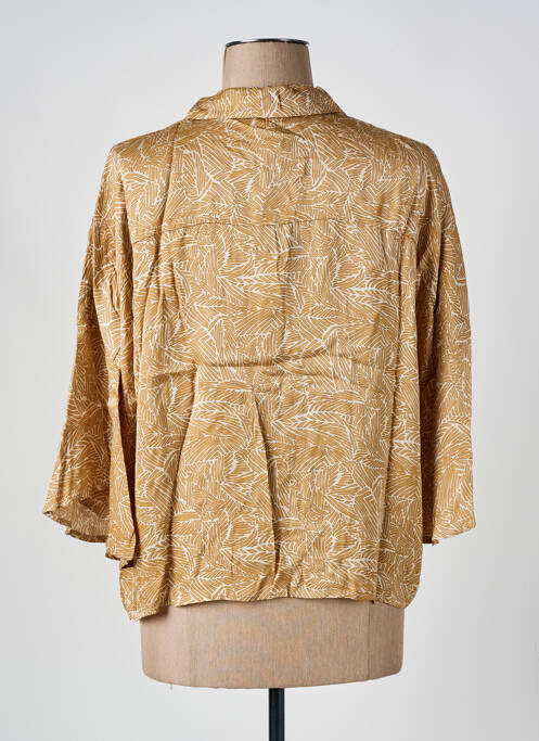 Cămașă închidere cu nasturi pe față mâneci 3/4 bej PAKO LITTO femme