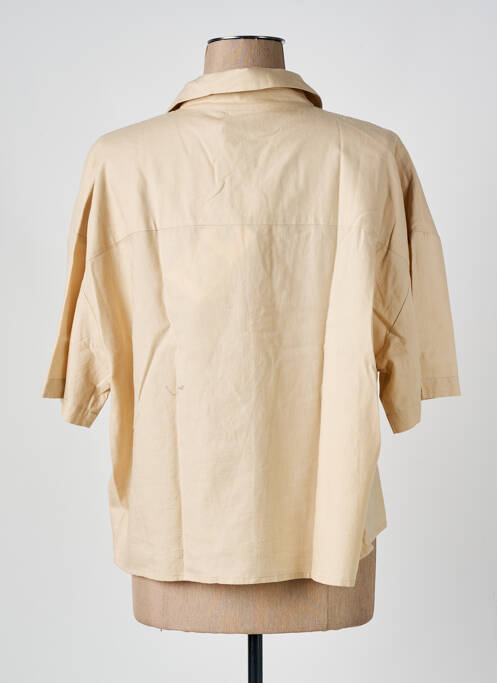 Cămașă mâneci scurte mâneci scurte bej THINKING MU femme