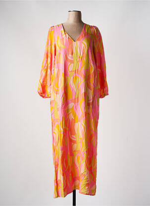 Rochie lungă portocaliu GRACE & MILA femeie