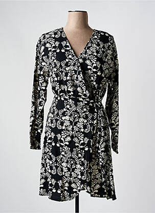 Rochie scurtă mâneci lungi mâneci lungi negru ICHI femeie