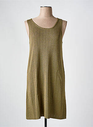Rochie midi fără mâneci fără mâneci verde PIECES femeie