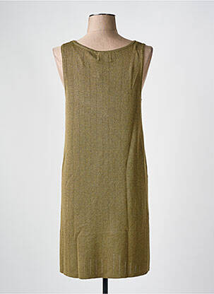 Rochie midi fără mâneci fără mâneci verde PIECES femeie
