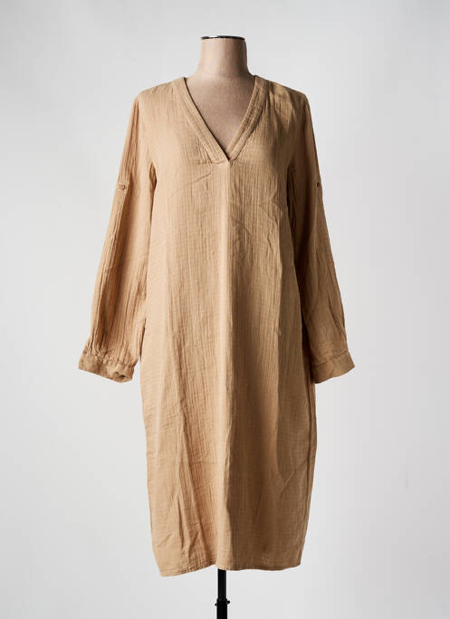 Rochie midi bej VILA femeie