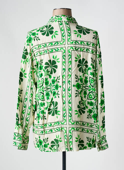 Cămașă imprimeu fantezie mâneci lungi verde LA PETITE ETOILE femme