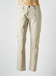 Pantalon chino țesătură poplin mărime normală bej IKKS homme