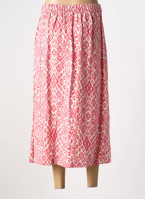 Fustă lungă roz ICHI femeie