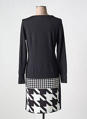 Rochie midi imprimeu fantezie mâneci lungi negru TUZZI femeie