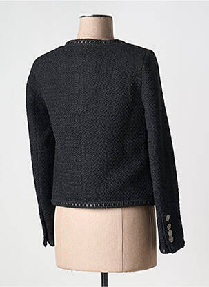 Jachete casual guler rotund negru LEO & UGO femeie