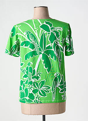 Tricou elasticitate mâneci scurte verde LEO & UGO femeie