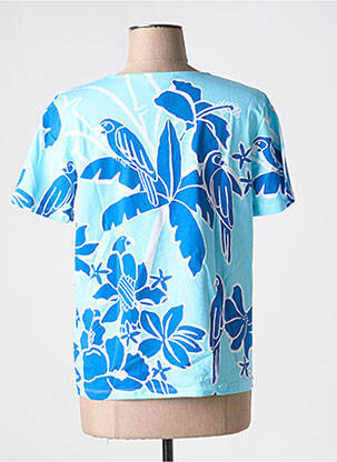 Tricou elasticitate mâneci scurte albastru LEO & UGO femeie