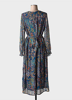Rochie lungă mâneci lungi mâneci lungi albastru JULIE GUERLANDE femeie