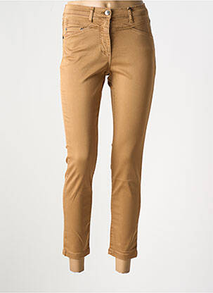 Pantalon slim țesătură poplin mărime normală bej BETTY BARCLAY femeie