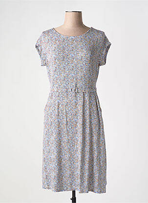 Rochie midi imprimeu fantezie mâneci scurte albastru SURKANA femeie