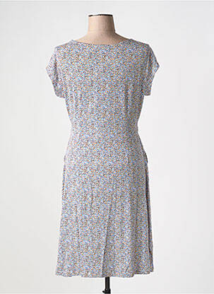 Rochie midi imprimeu fantezie mâneci scurte albastru SURKANA femeie