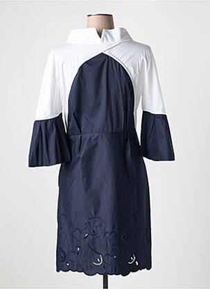 Rochie midi mâneci 3/4 mâneci 3/4 albastru ELISA CAVALETTI femeie
