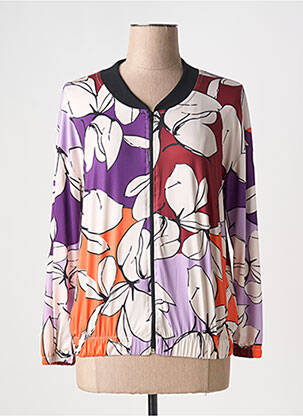 Jachete casual guler rotund violet SCORZZO femeie